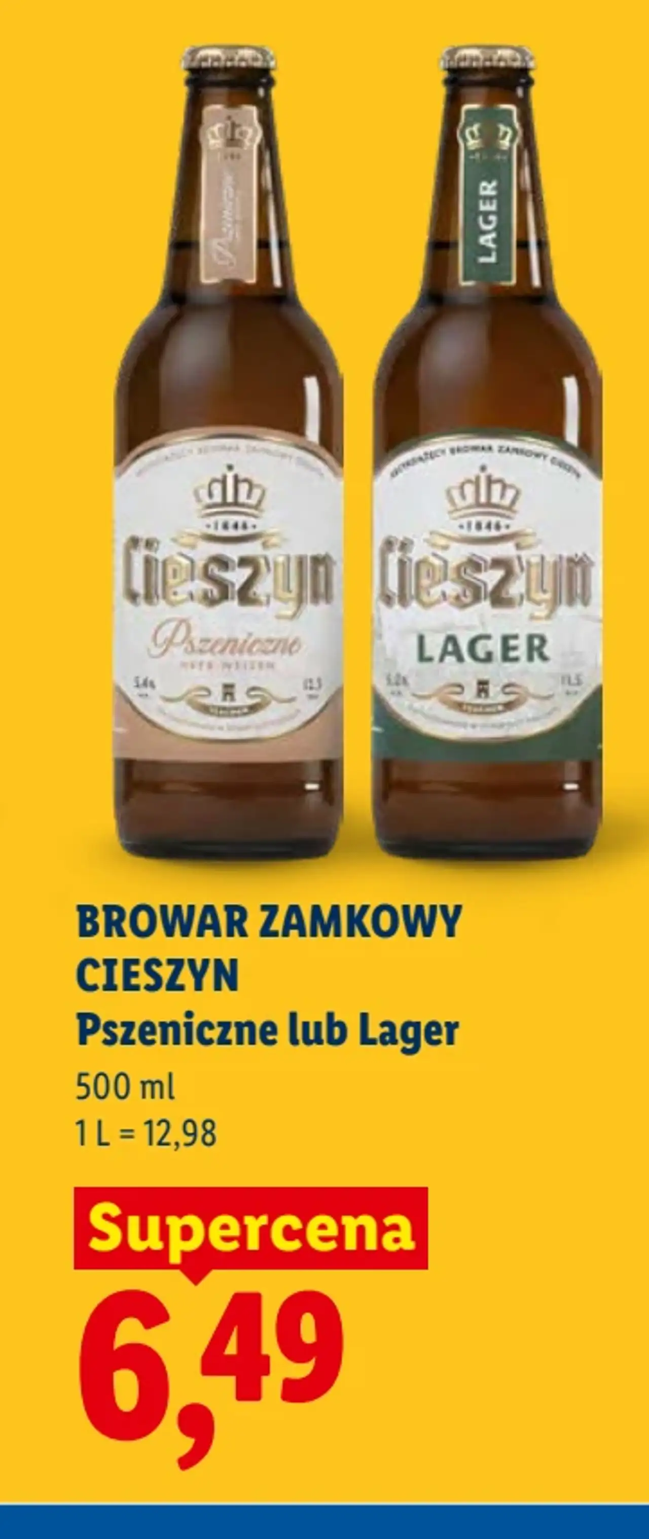 Browar Zamkowy Cieszyn Pszeniczne lub Lager