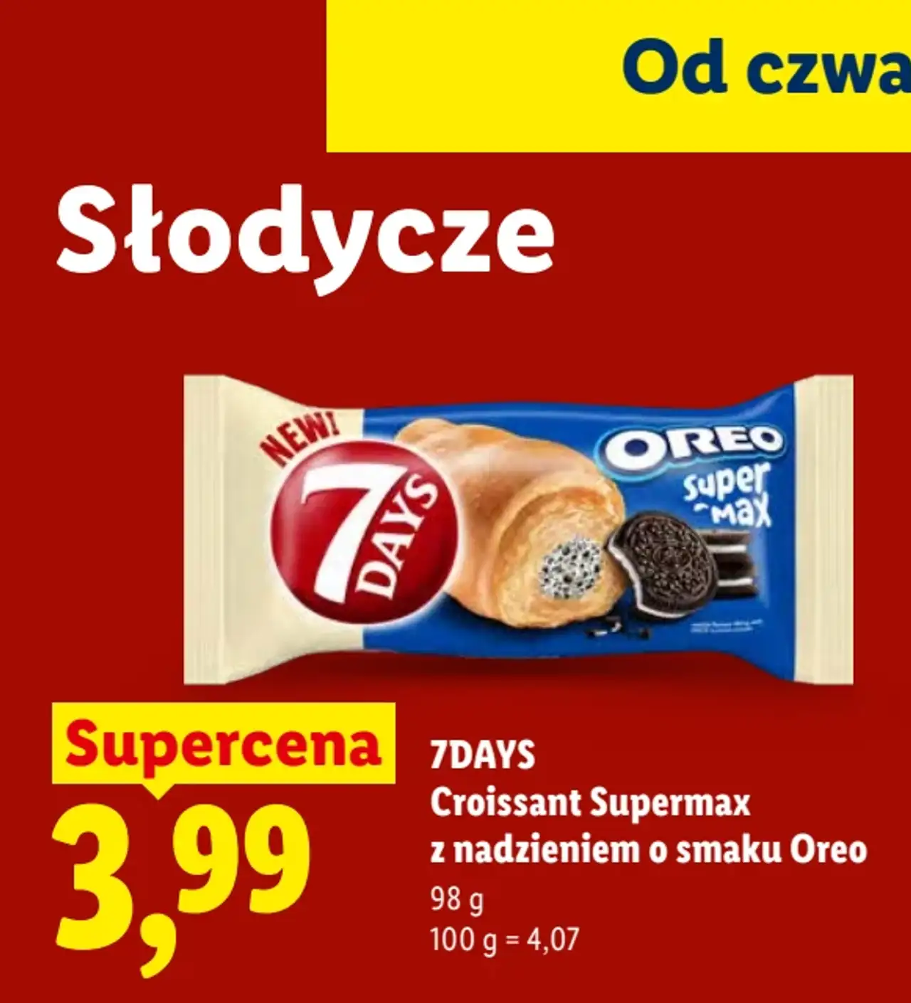 7DAYS Croissant Supermax z nadzieniem o smaku Oreo