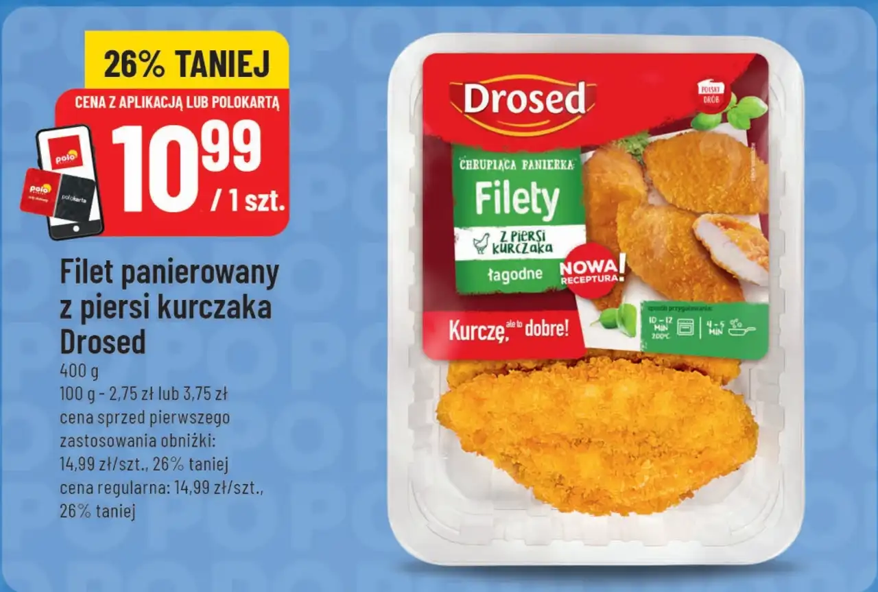 Filet panierowany z piersi kurczaka Drosed