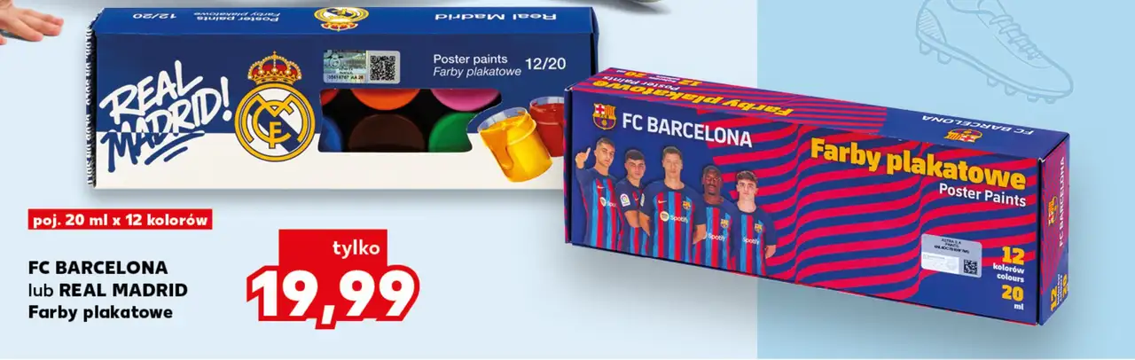 FC Barcelona lub Real Madrid Farby plakatowe