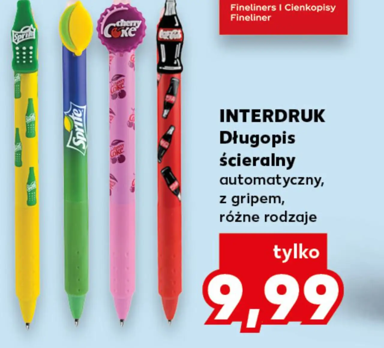 INTERDRUK Długopis ścieralny automatyczny z gripem