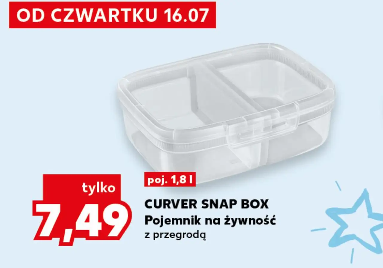 CURVER SNAP BOX Pojemnik na żywność z przegrodą