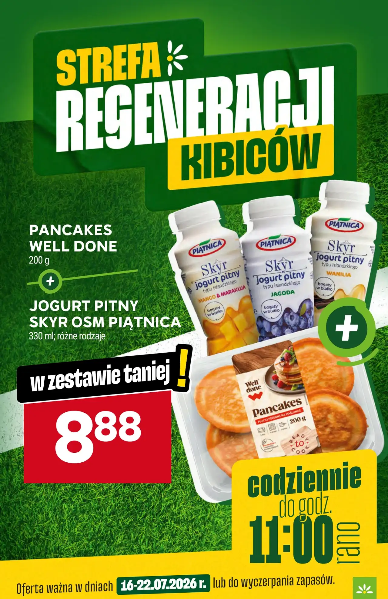 Zestaw: Pancakes Well Done 200 g + Jogurt pitny Skyr OSM Piątnica 330 ml