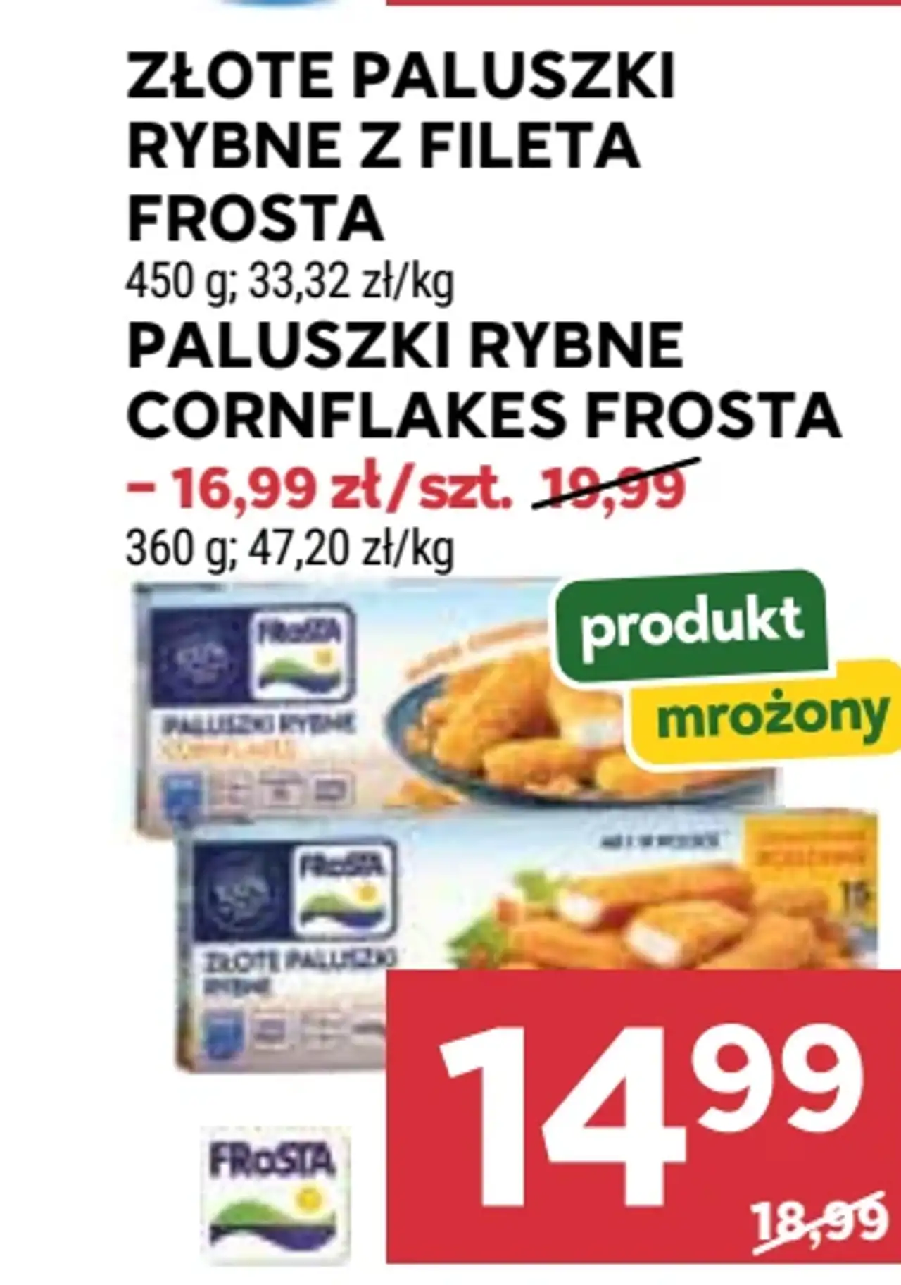 Złote paluszki rybne z fileta Frosta / Paluszki rybne cornflakes Frosta