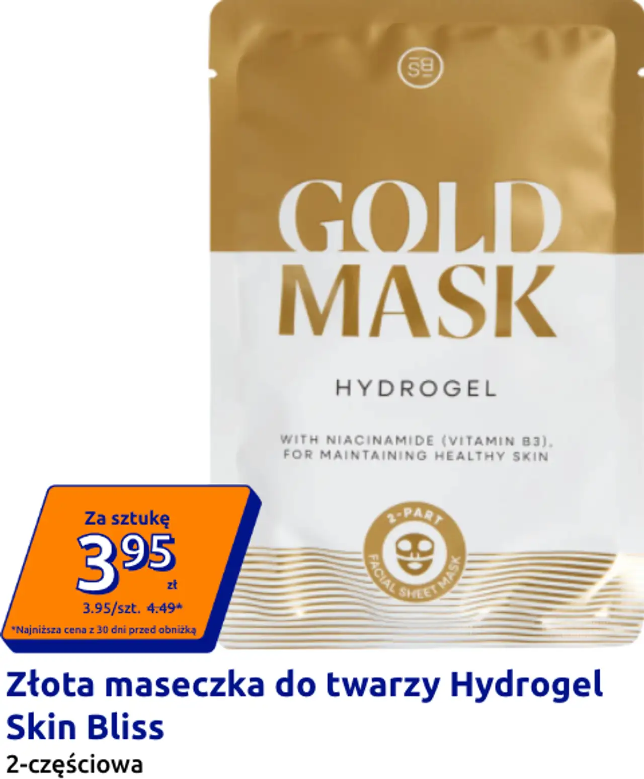 Złota maseczka do twarzy Hydrogel Skin Bliss