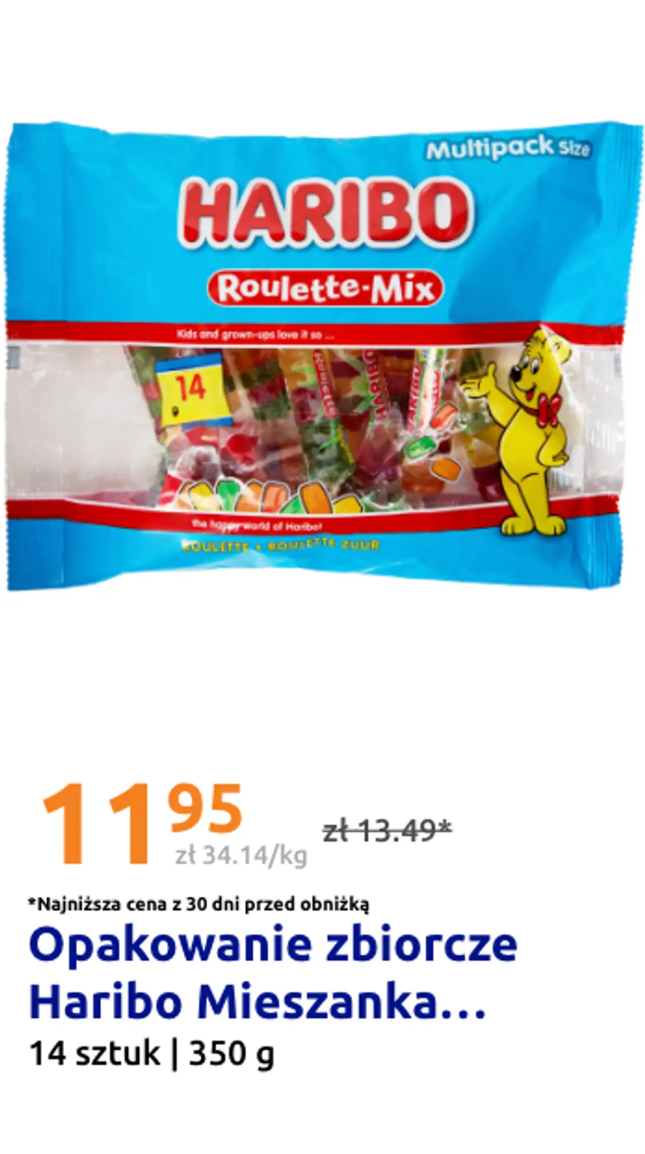 Opakowanie zbiorcze Haribo Mieszanka Roulette-Mix