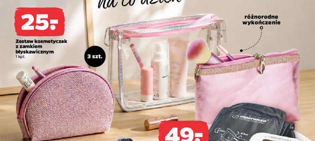 Zestaw kosmetyczek z zamkiem błyskawicznym