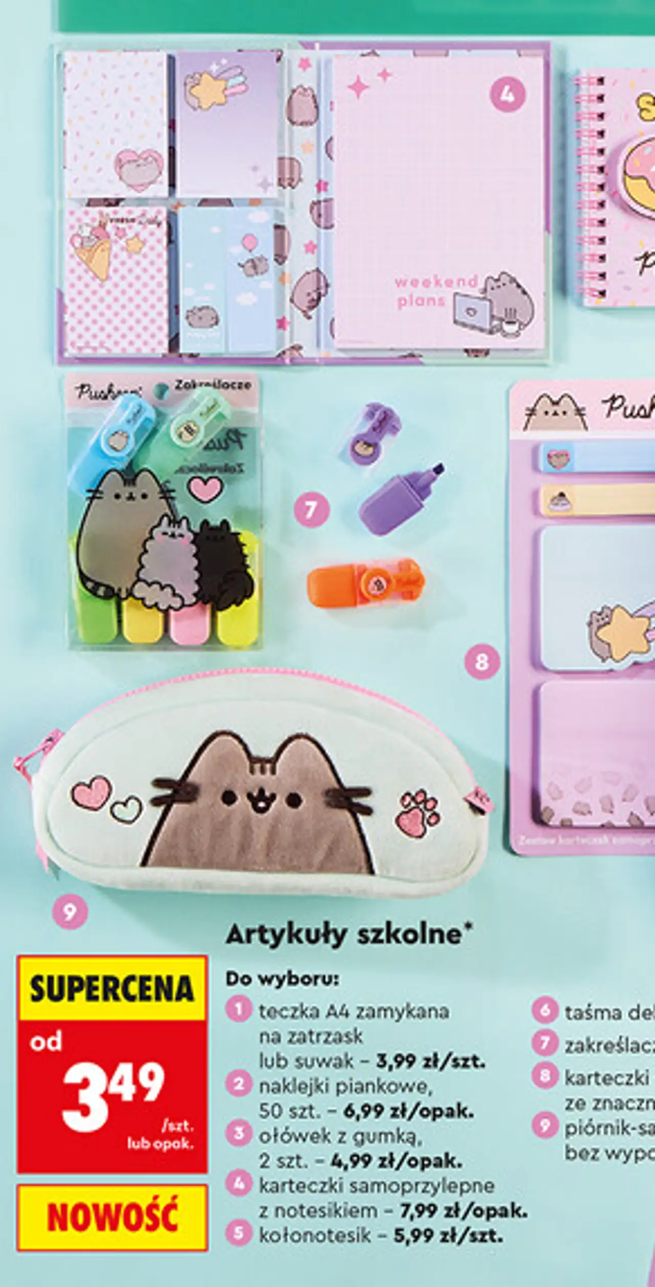Pusheen Artykuły szkolne (akcesoria papiernicze, notesy, piórnik)