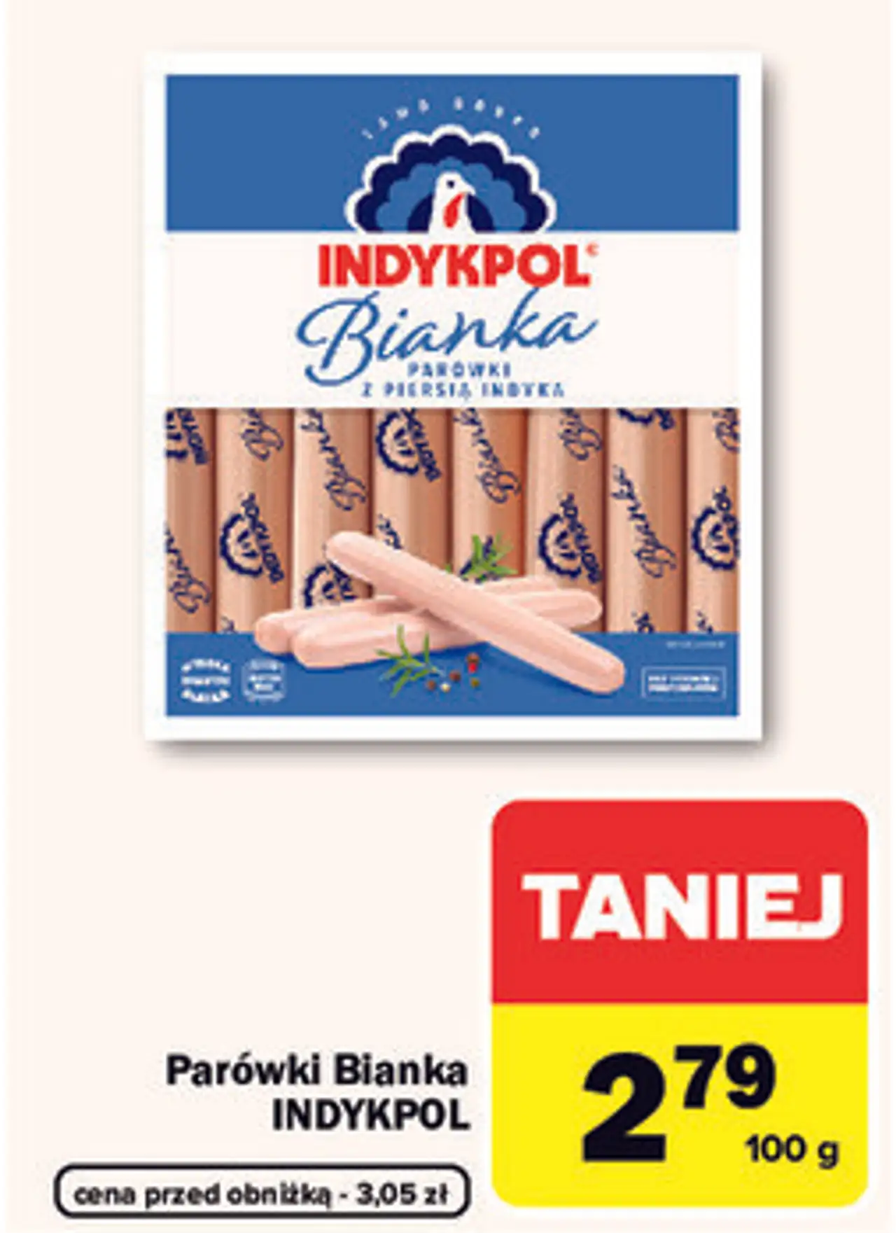 Parówki Bianka Indykpol