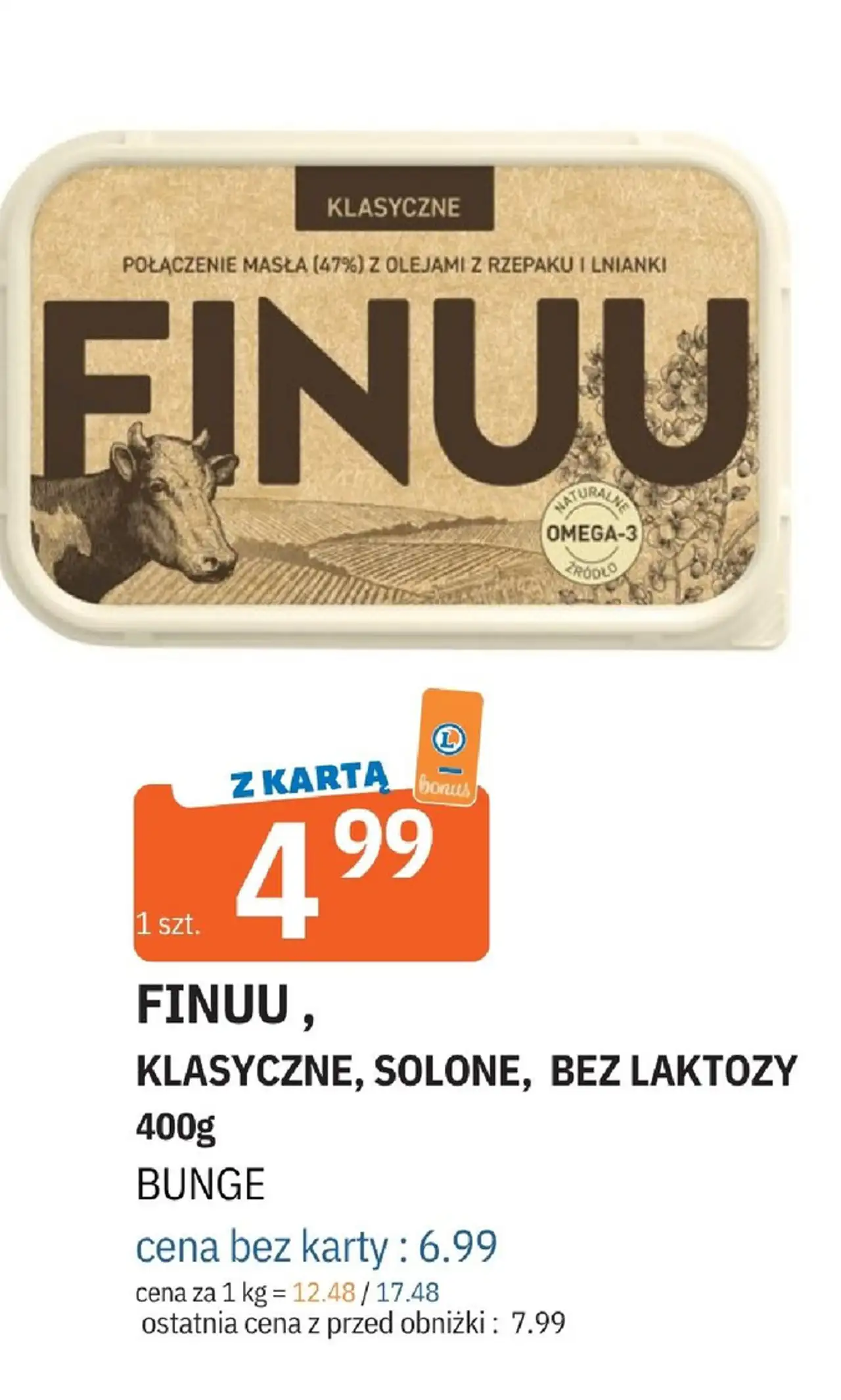 Miks do smarowania klasyczne, solone, bez laktozy Finuu
