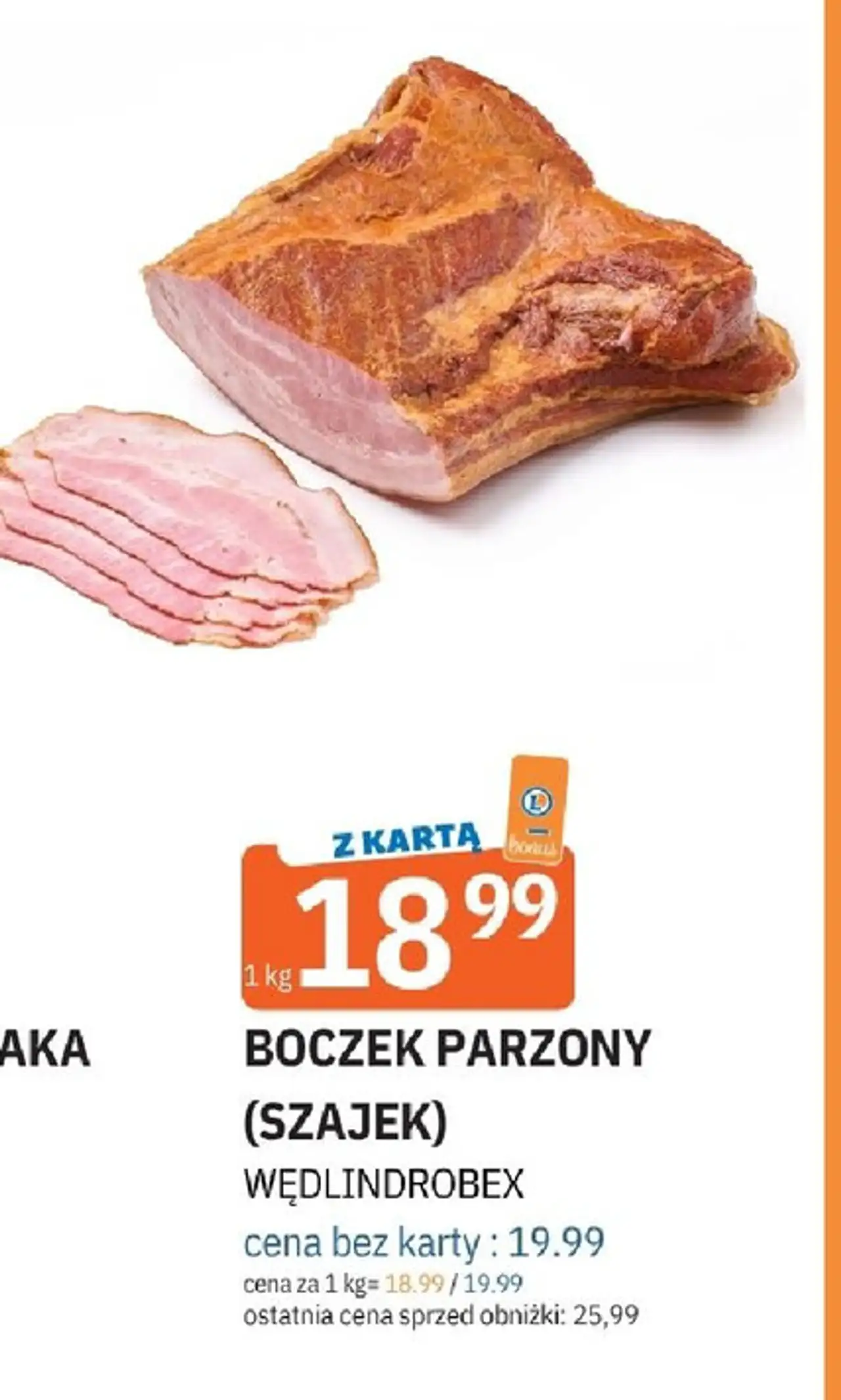 Boczek wędzony parzony Szajek