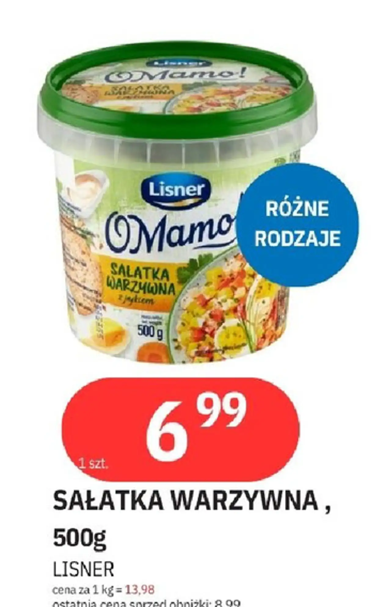 Sałatka warzywna z jajkiem Lisner O Mamo!