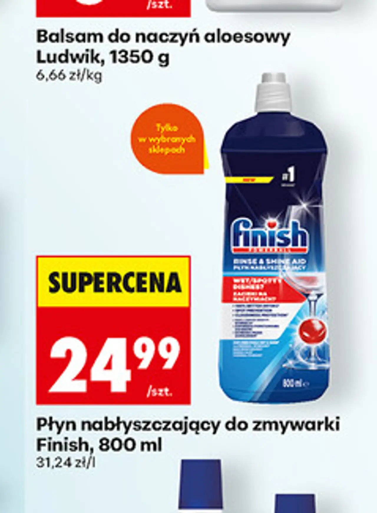 Płyn nabłyszczający do zmywarki Finish, 800 ml