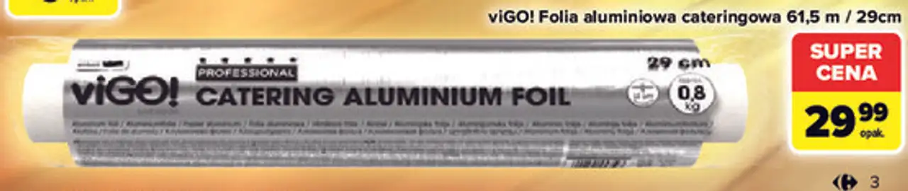 viGO! Folia aluminiowa cateringowa 61,5 m / 29cm