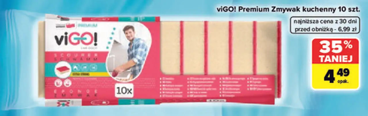 viGO! Premium Zmywak kuchenny 10 szt.