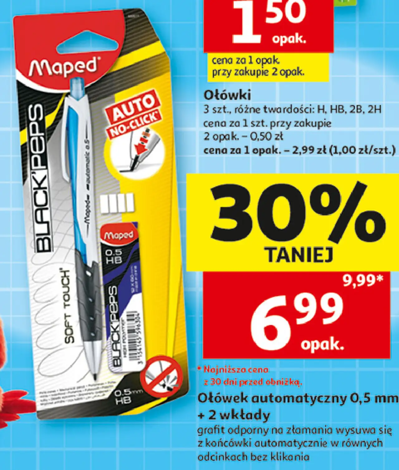Ołówek automatyczny + 2 wkłady Maped