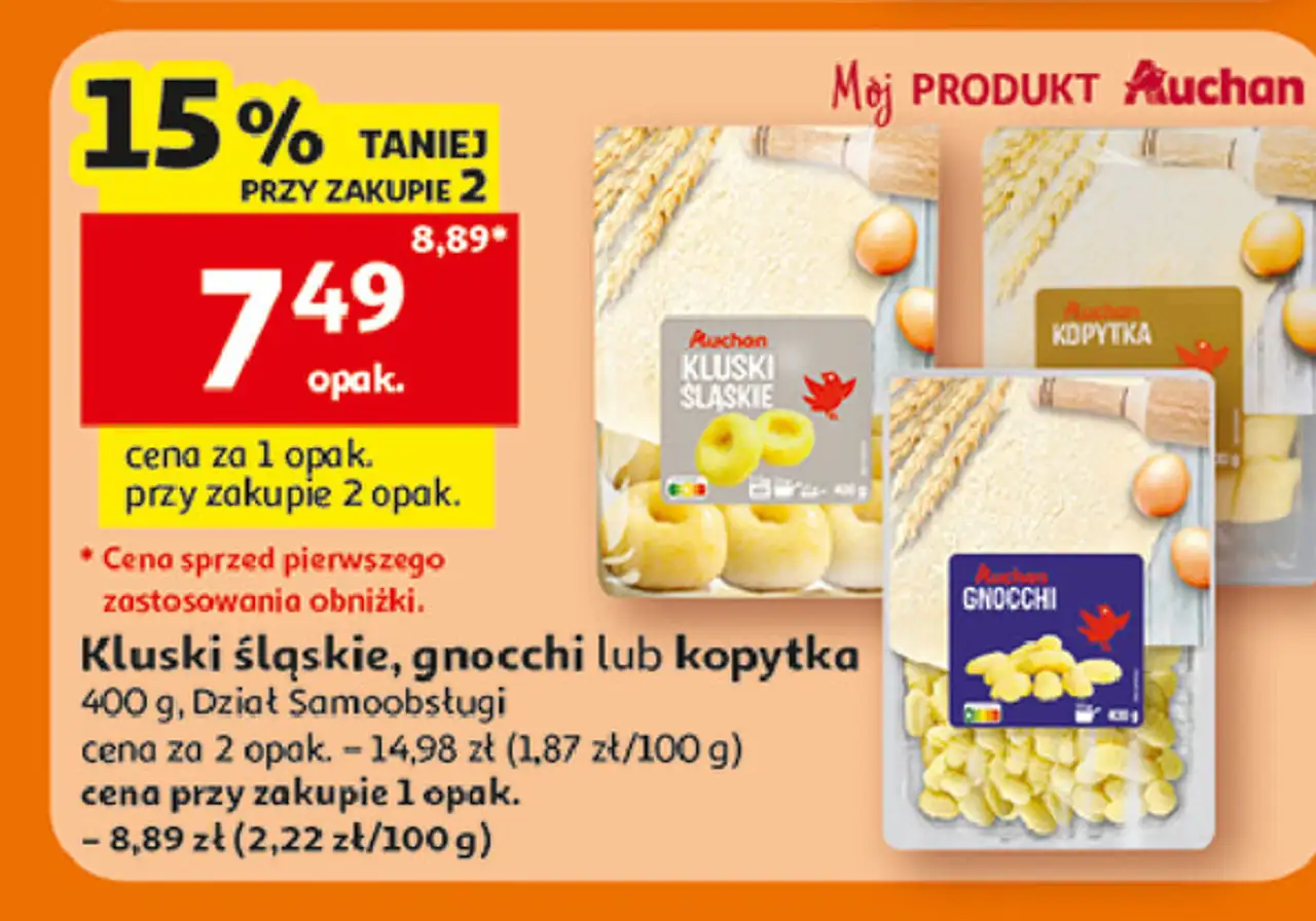 Gnocchi Auchan Różnorodne (Logo Czerwone)