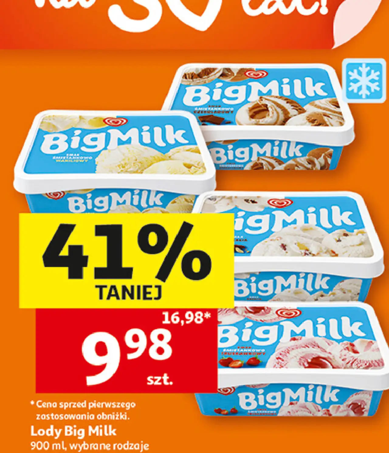 Lody śmietankowo-czekoladowe Algida Big Milk