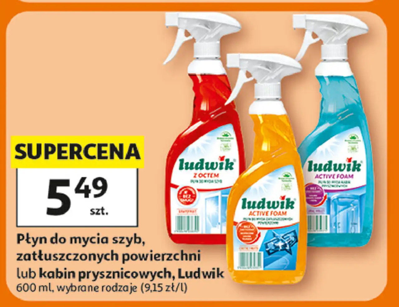 Płyn do mycia kabin prysznicowych active foam floral violet Ludwik
