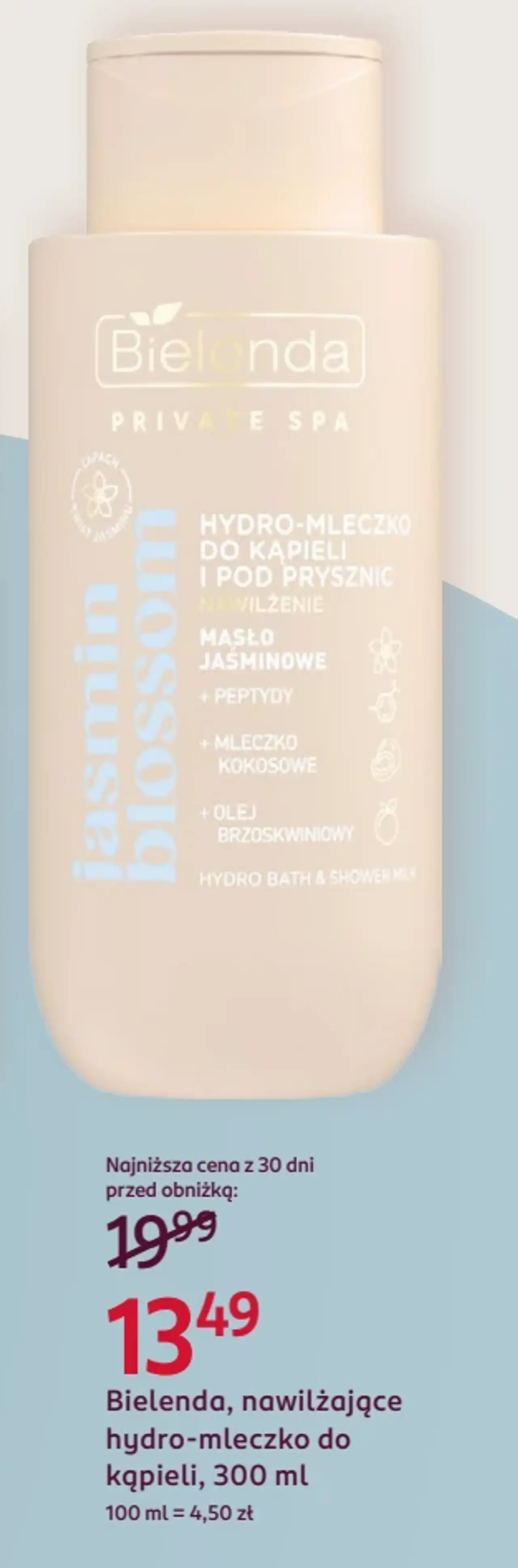 Bielenda, nawilżające hydro-mleczko do kąpieli, 300 ml