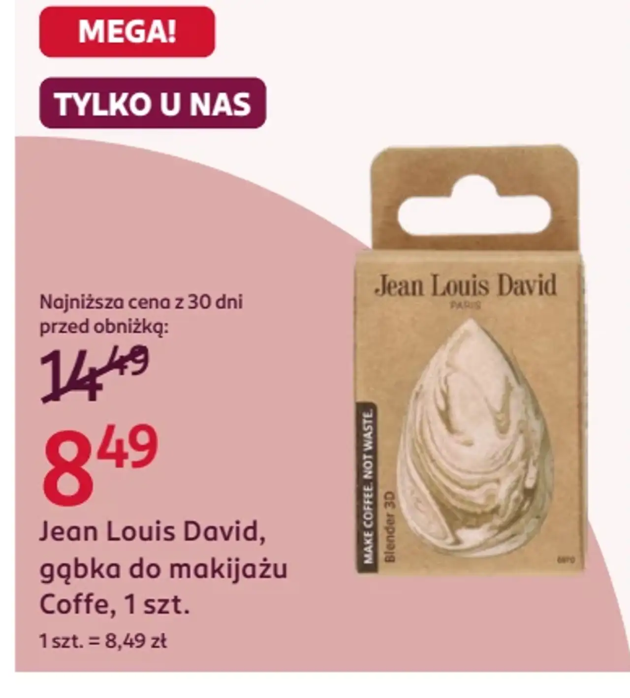 Jean Louis David, gąbka do makijażu Coffe