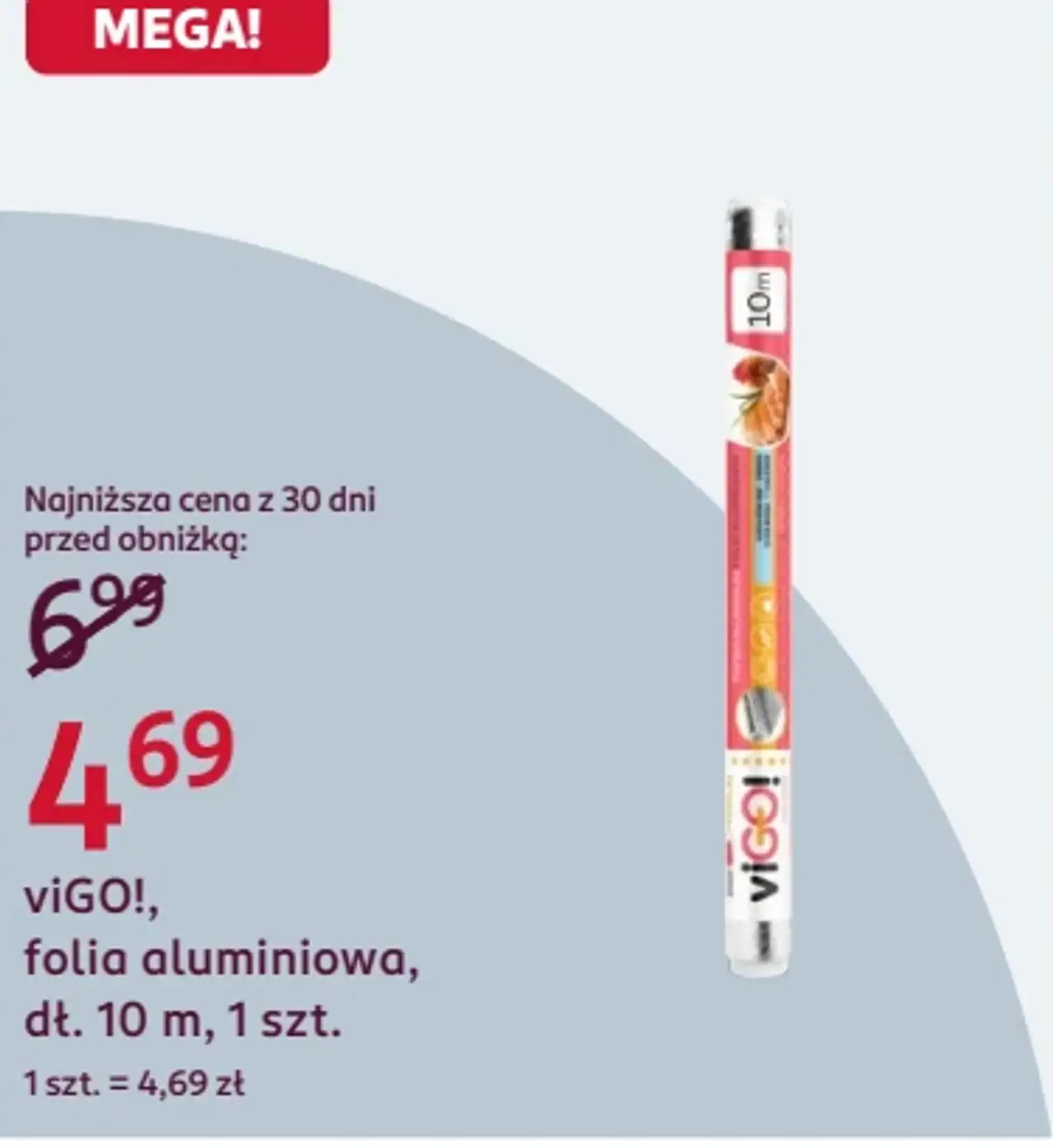 viGO!, folia aluminiowa, dł. 10 m, 1 szt.