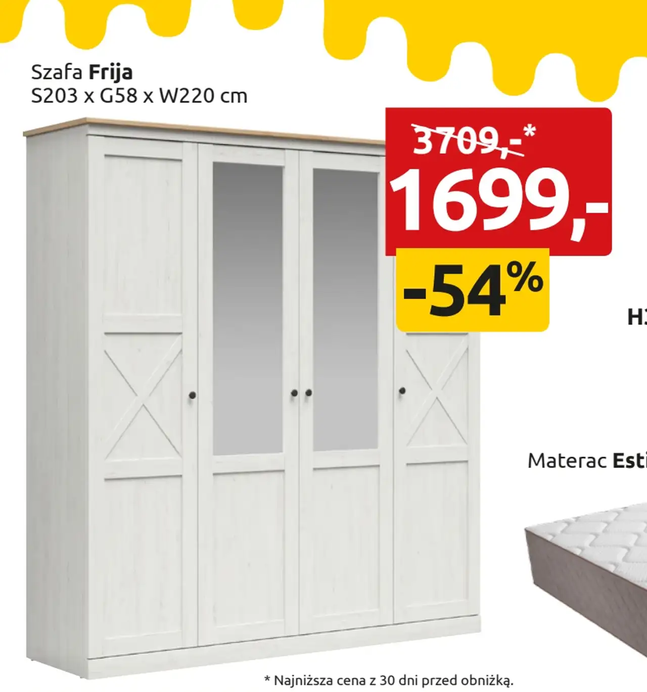 Szafa Frija S203 x G58 x W220 cm
