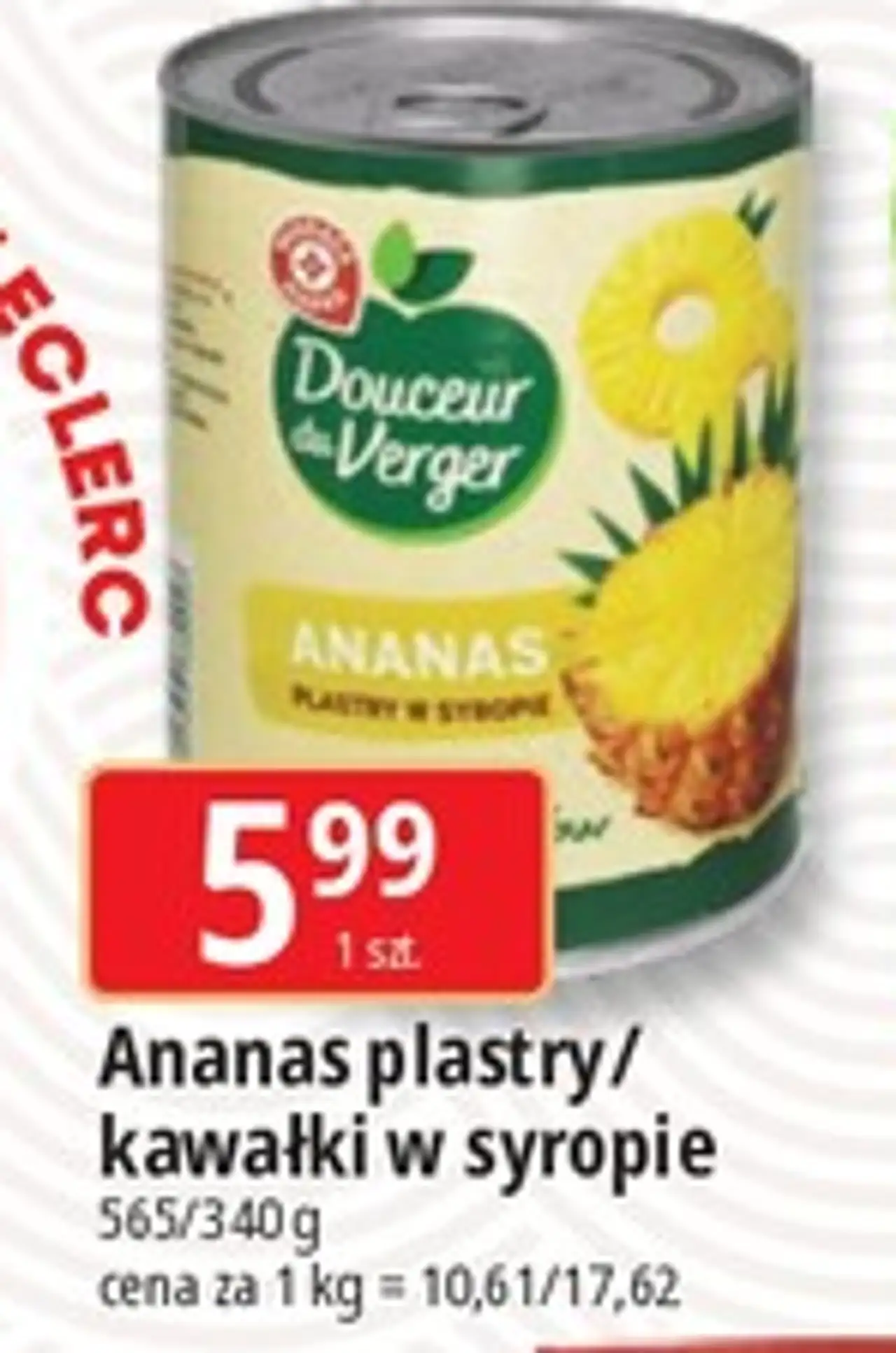 Ananas plastry/kawałki w syropie Douceur du Verger