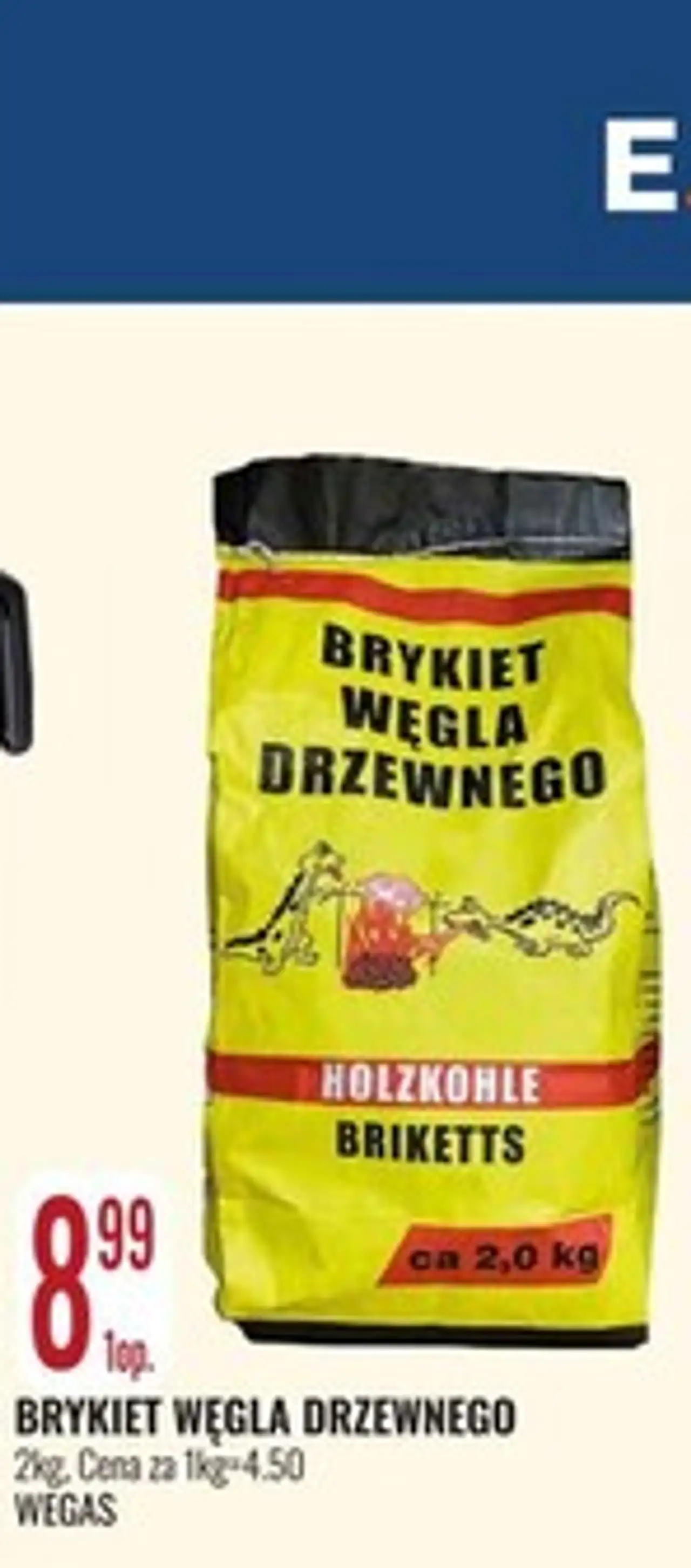 Brykiet węgla drzewnego Wegas