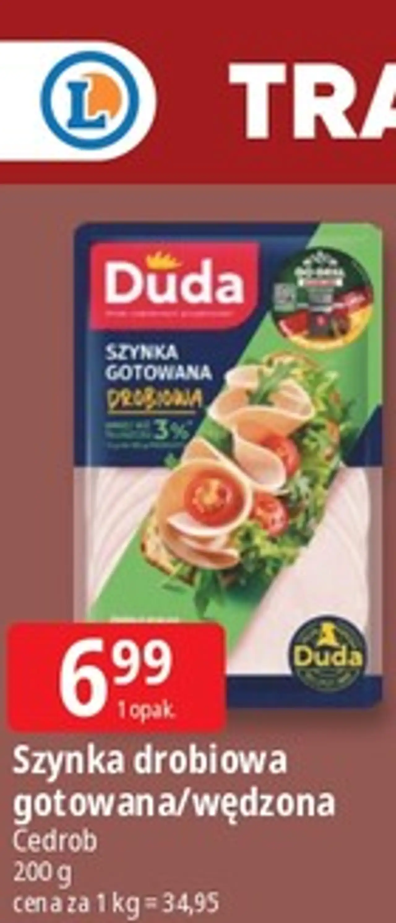 Szynka drobiowa gotowana/wędzona Cedrob