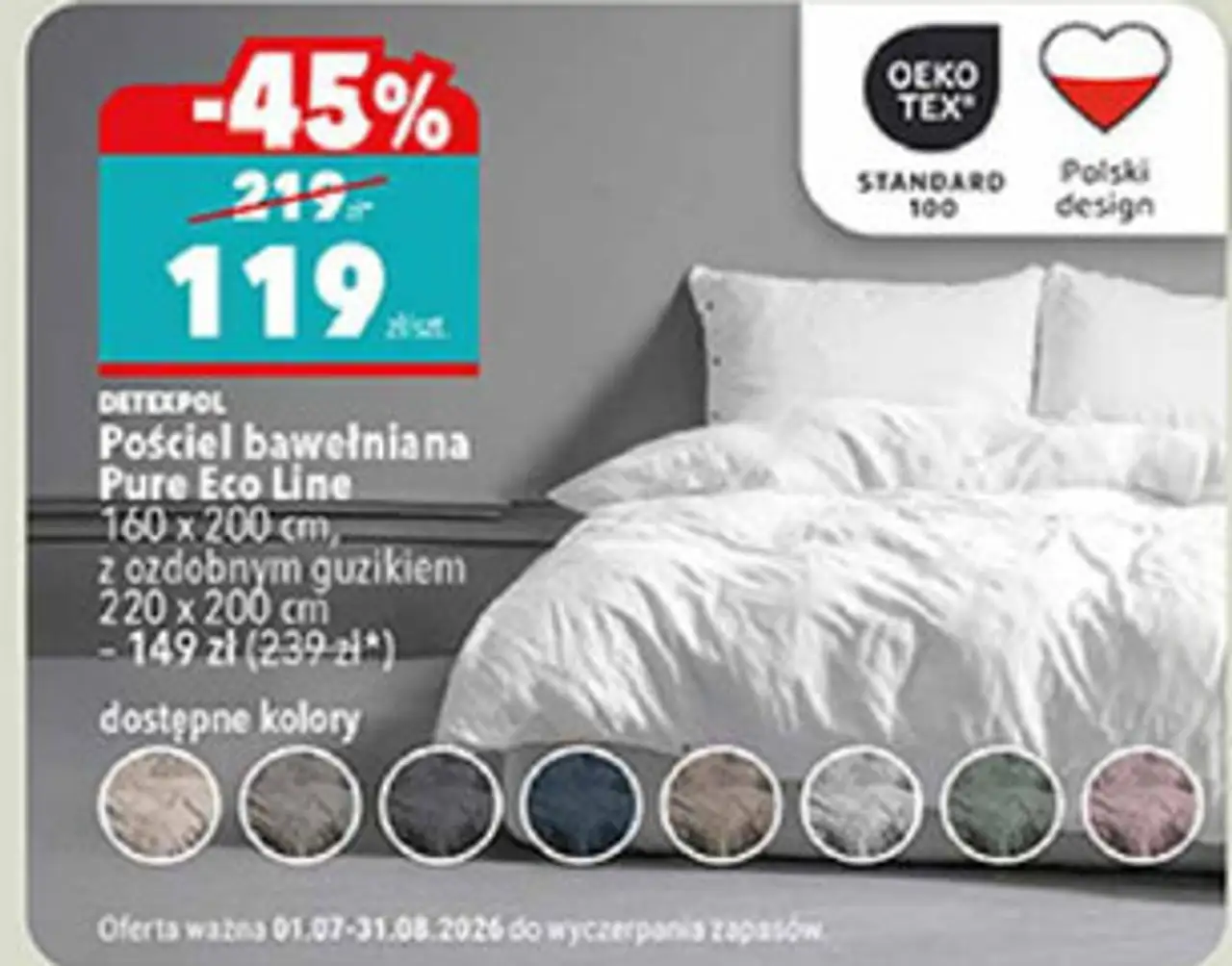 DETEXPOL Pościel bawełniana Pure Eco Line