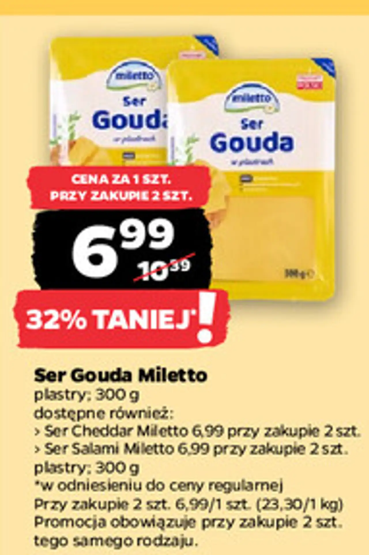 Ser Gouda Miletto w plastrach