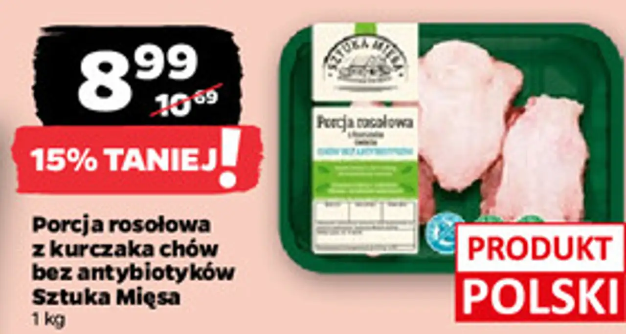 Porcja rosołowa z kurczaka chów bez antybiotyków Sztuka Mięsa