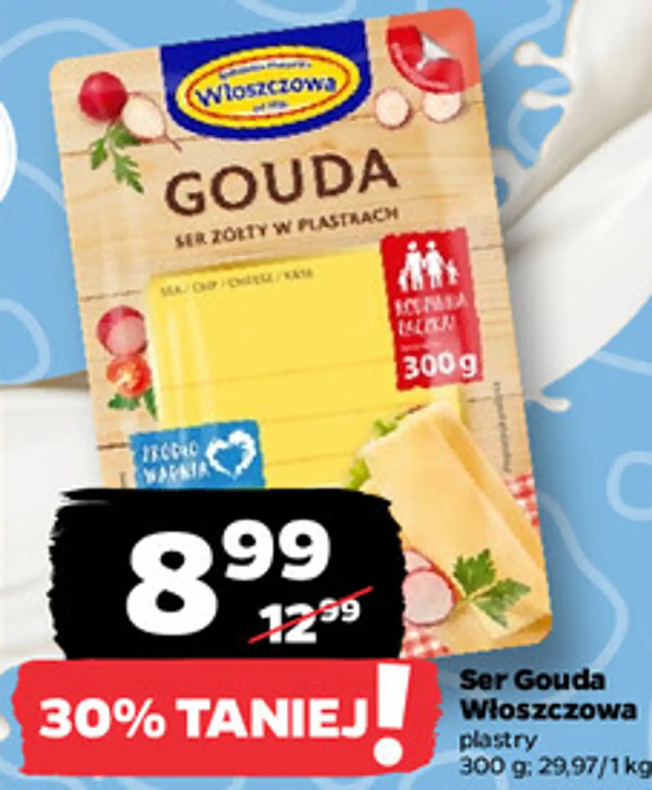 Ser Gouda Włoszczowa plastry