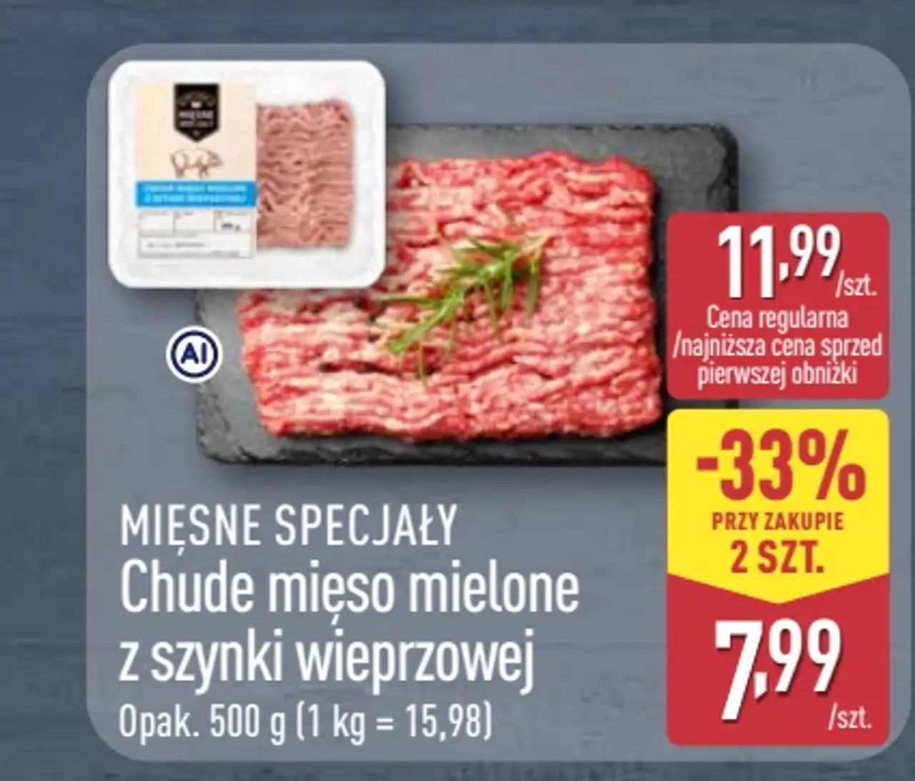 MIĘSNE SPECJAŁY Chude mięso mielone z szynki wieprzowej