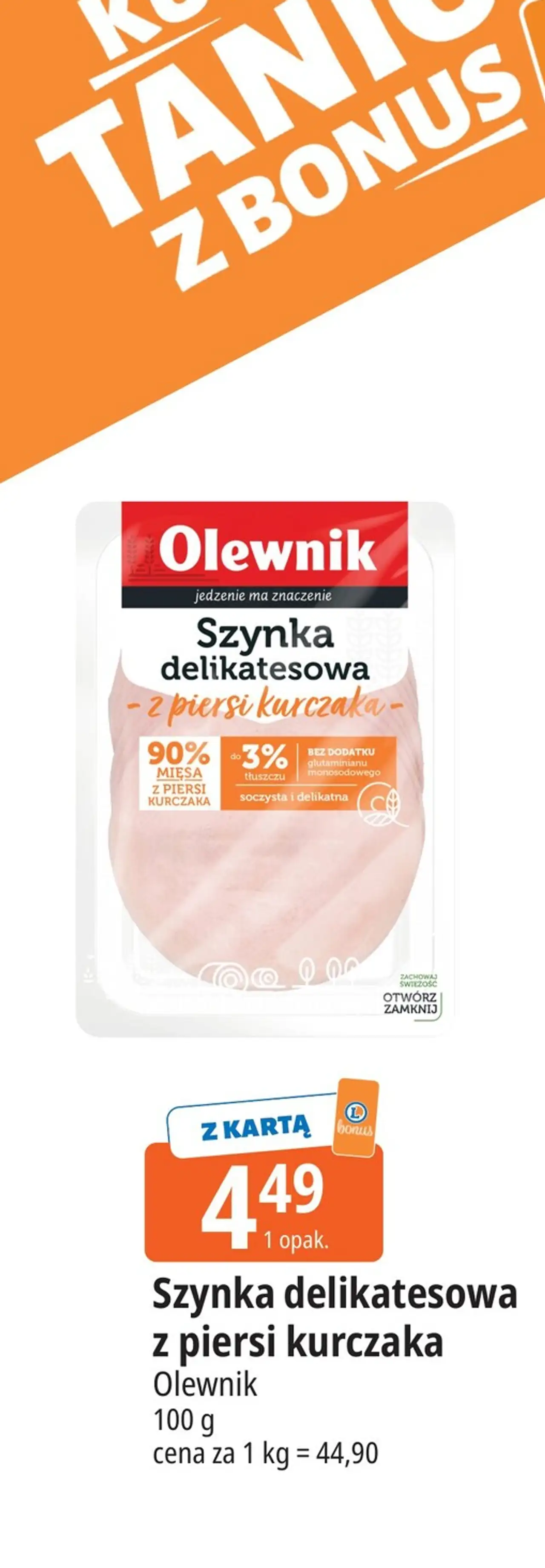 Szynka delikatesowa z piersi kurczaka Olewnik