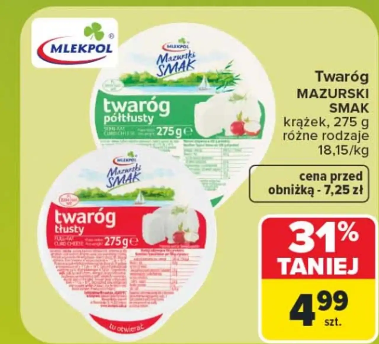 Twaróg Mazurski Smak Mlekpol