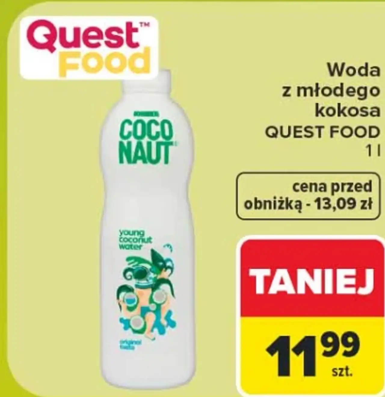 Woda z młodego kokosa Quest Food Coconaut