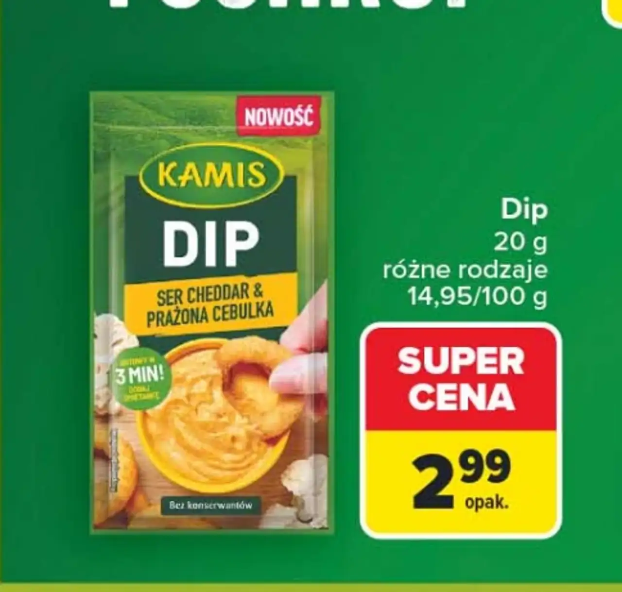 Kamis Dip Ser Cheddar & Prażona Cebula