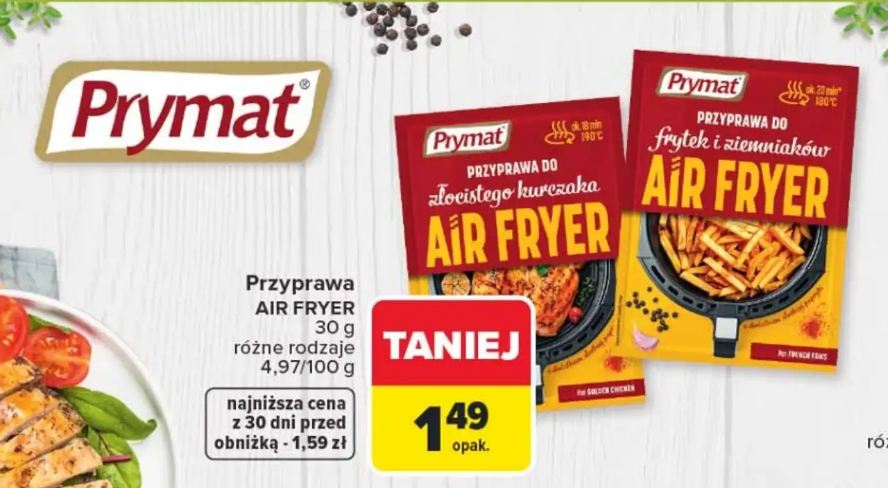 Prymat Przyprawa do złotego kurczaka / frytek i ziemniaków Air Fryer