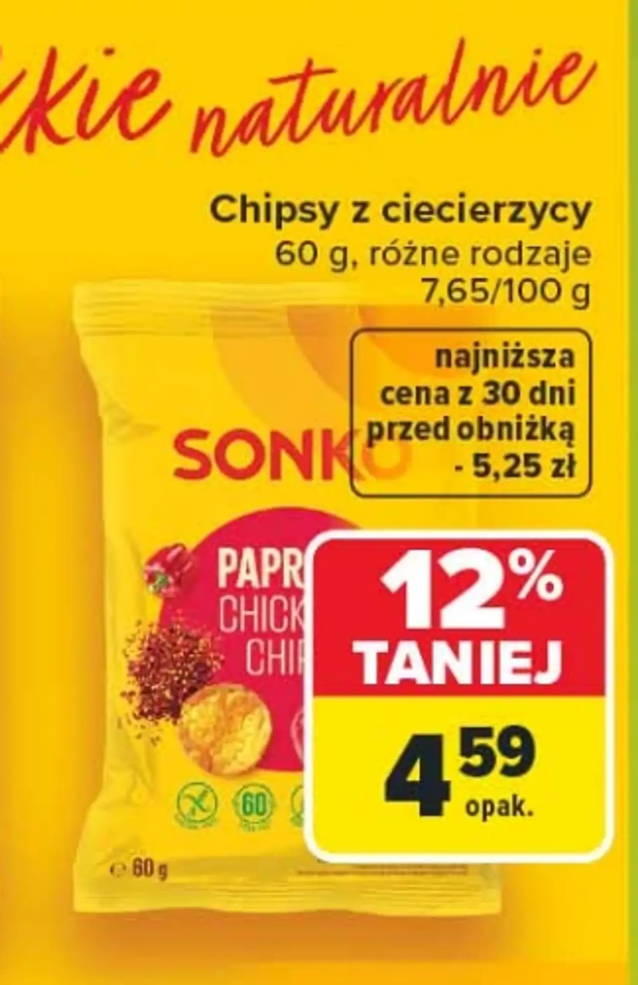 Chipsy z ciecierzycy Sonko