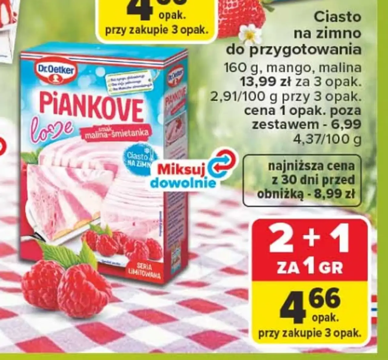 Ciasto na zimno do przygotowania Dr. Oetker Piankowe love