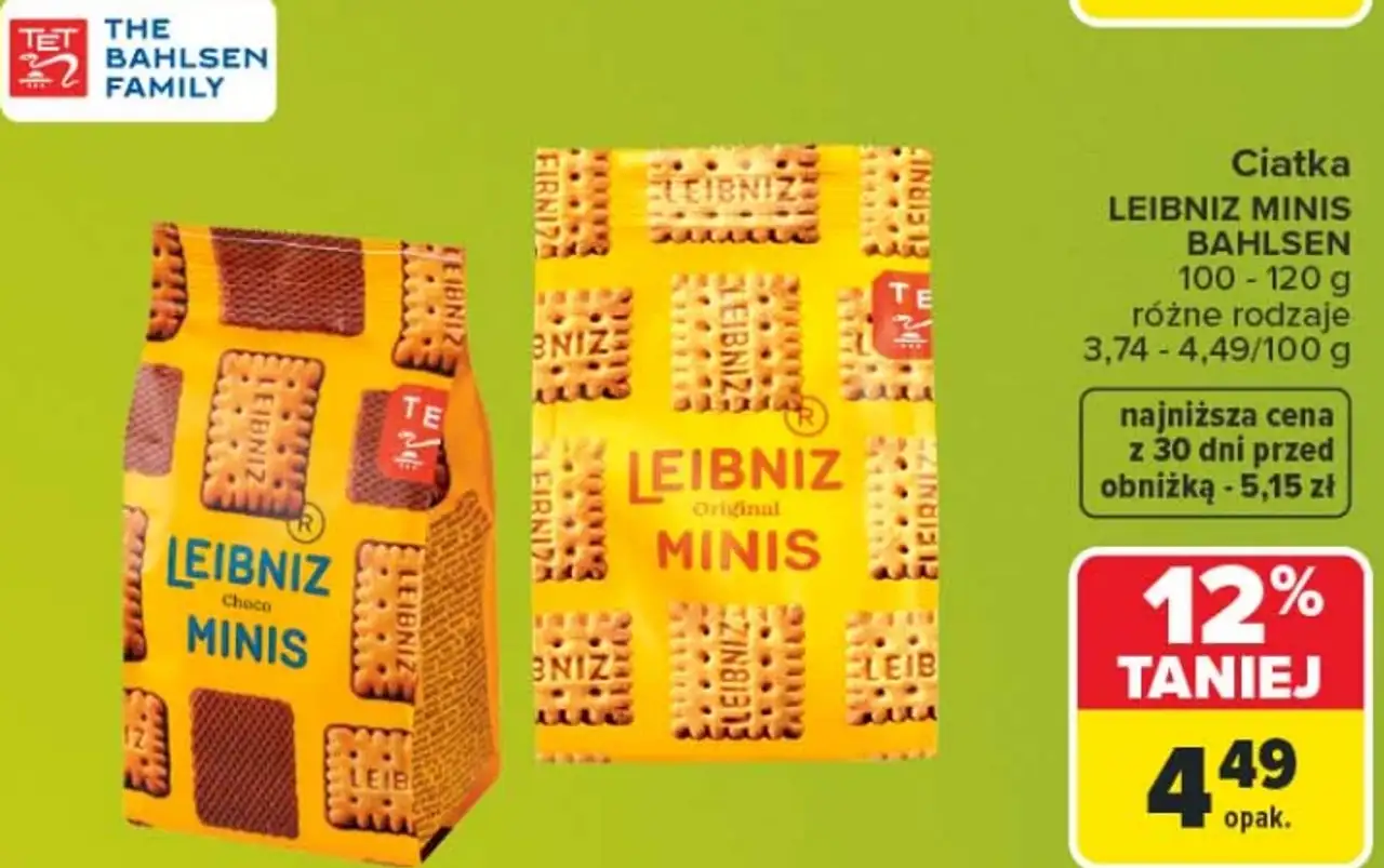 Ciastka Leibniz Minis Bahlsen