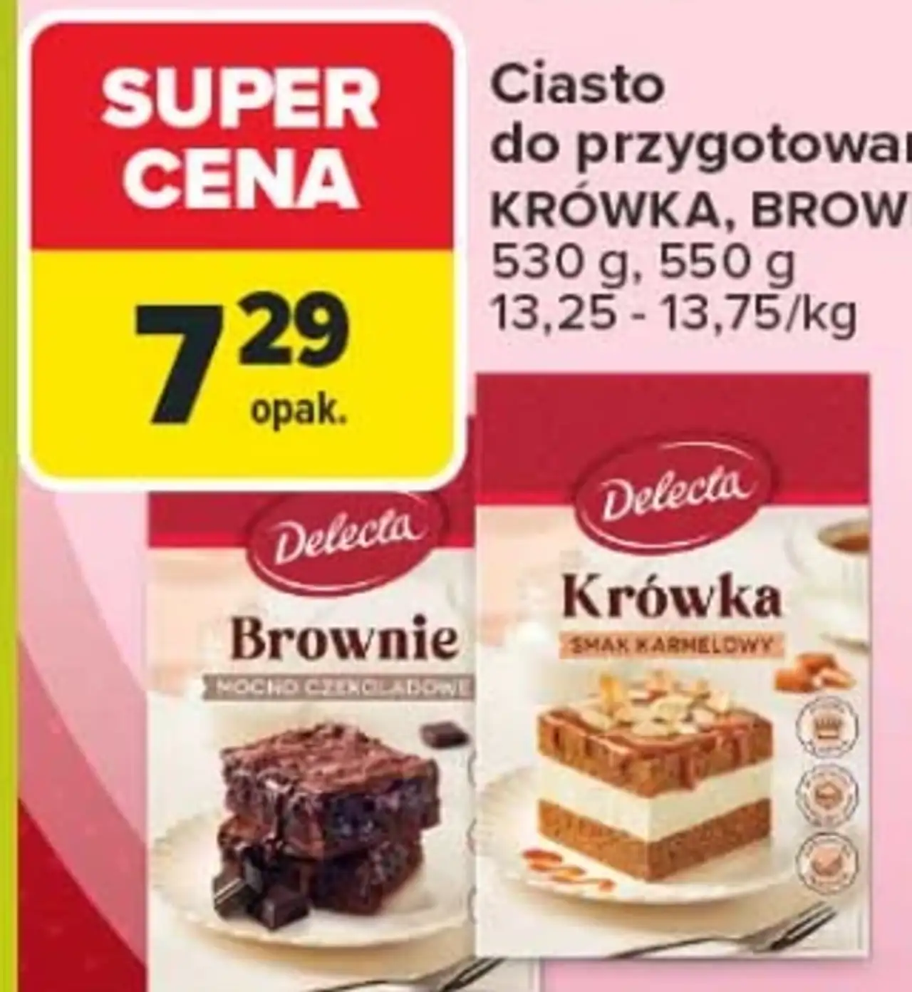Ciasto do przygotowania Delecta Krówka / Brownie
