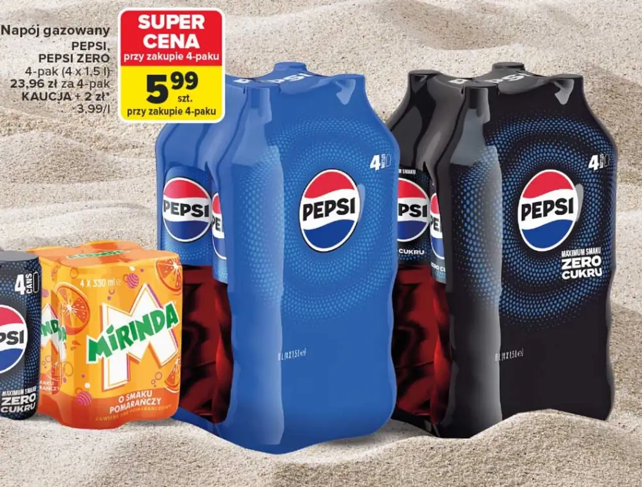Napój gazowany Pepsi, Pepsi Zero (4 x 1,5 l)