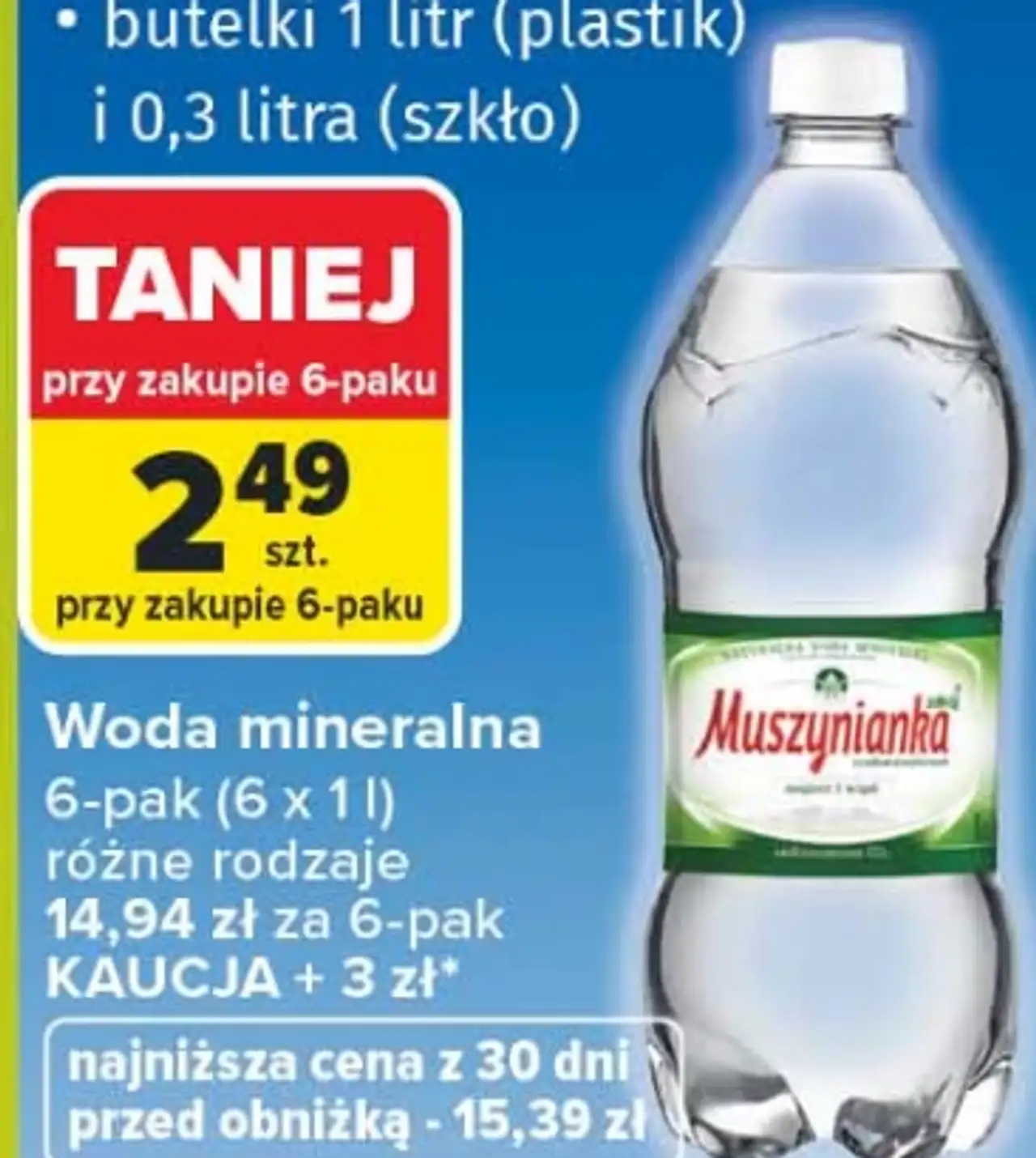Muszynianka Woda mineralna 6 x 1 l