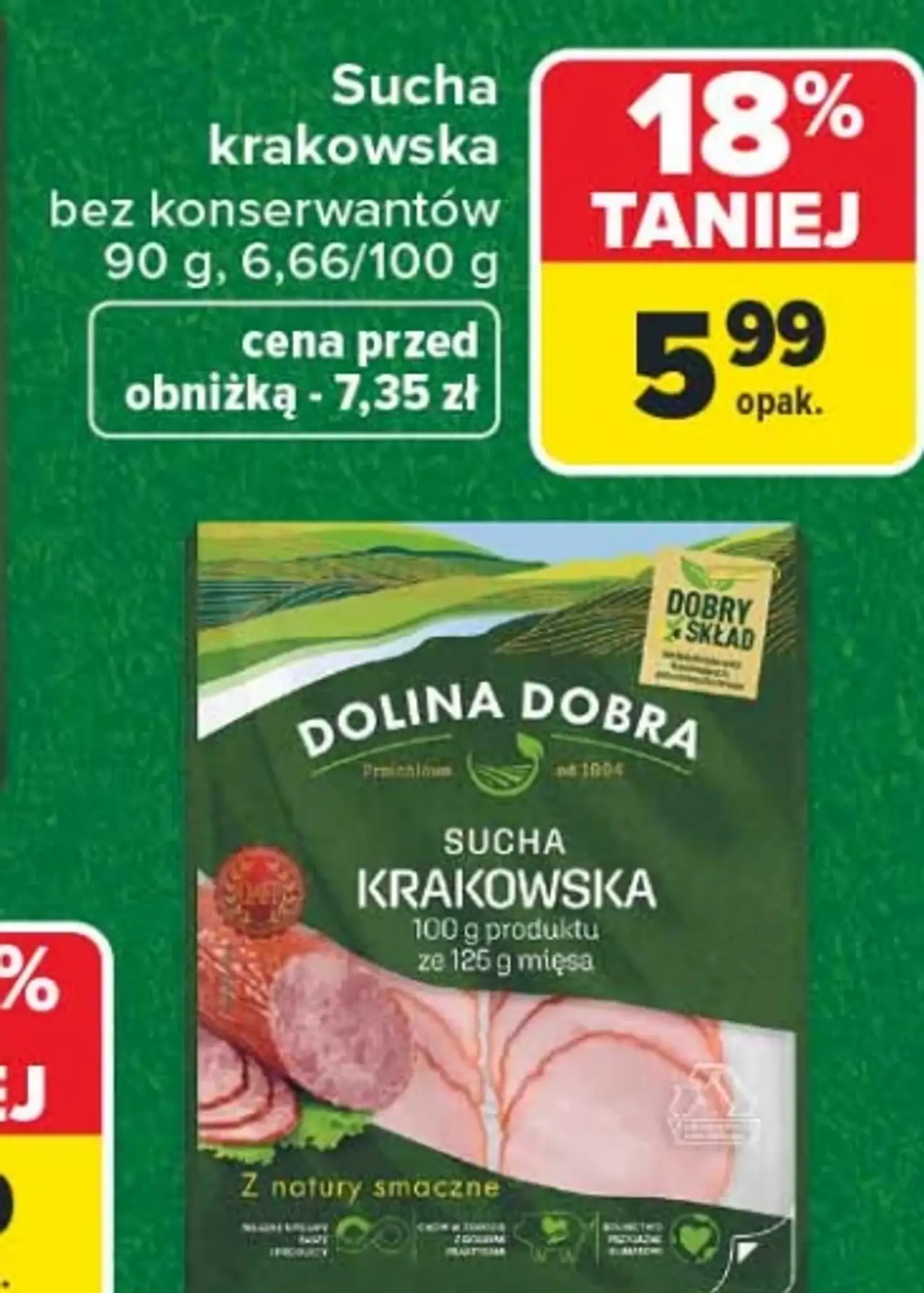 Sucha krakowska bez konserwantów Dolina Dobra