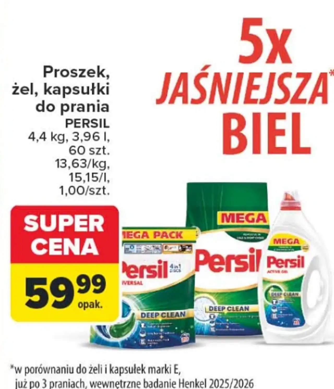 Proszek, żel, kapsułki do prania Persil