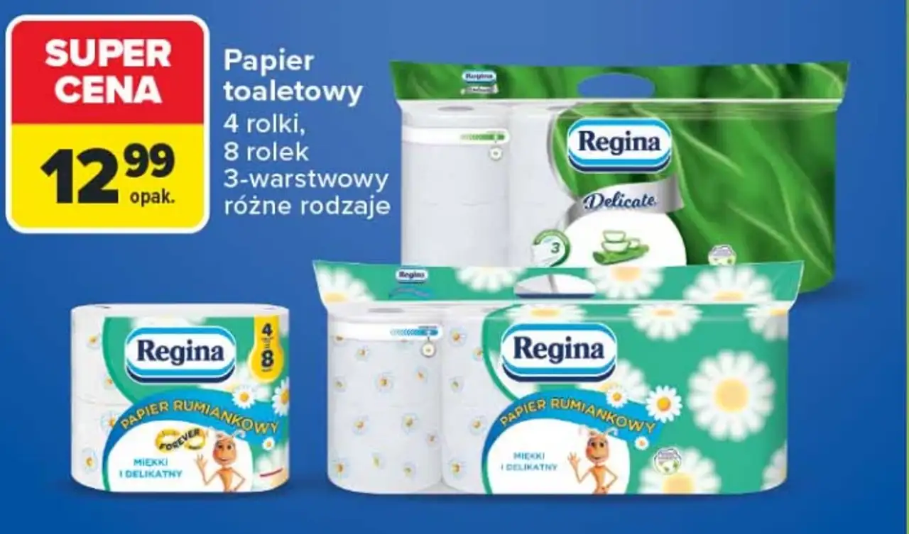 Papier toaletowy Regina Delicate / Rumiankowy
