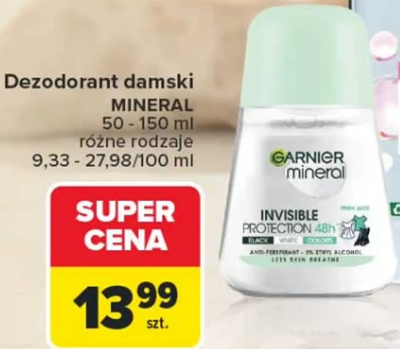 Dezodorant damski Garnier Mineral